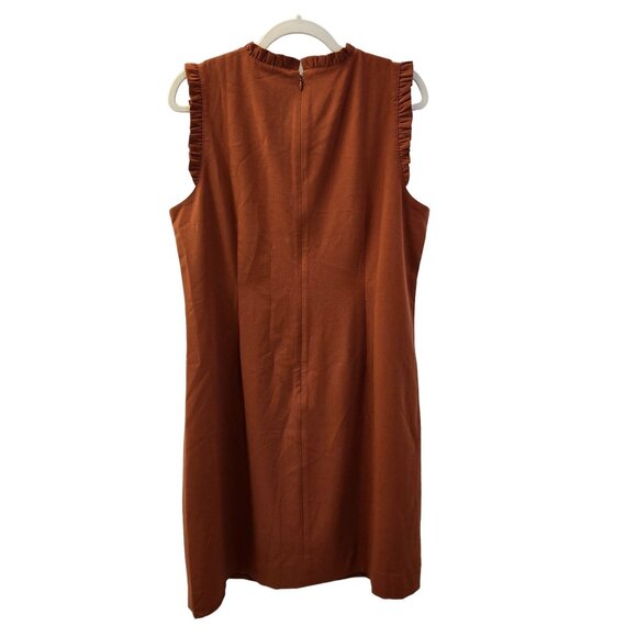 NWT J. Crew Factory Ruffle Neck Suiting Dress Size 14 - Picture 2 of 6